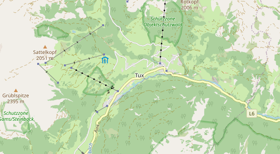 Wanderhotel auf Karte