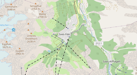 Wanderhotel auf Karte