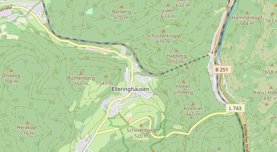 Wanderhotel auf Karte