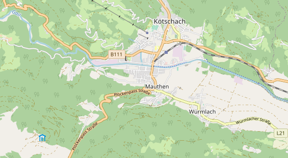 Wanderhotel auf Karte