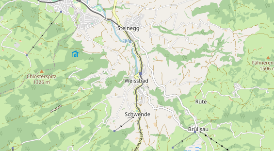 Wanderhotel auf Karte