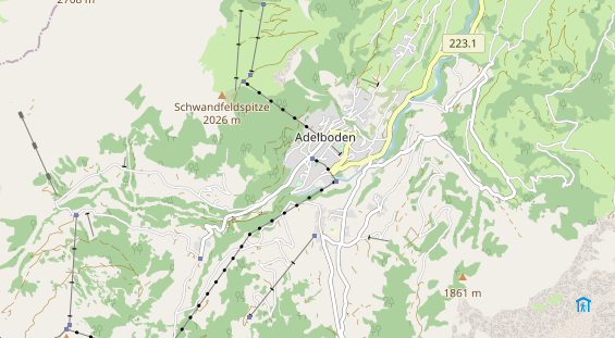 Wanderhotel auf Karte