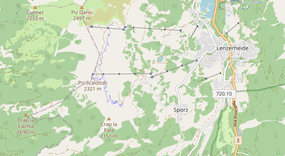 Wanderhotel auf Karte