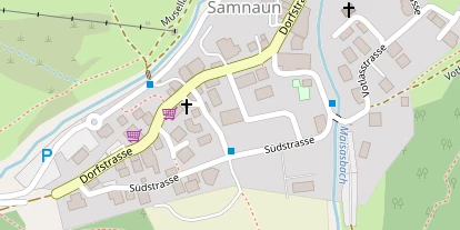 Wanderhotel auf Satellitenbild