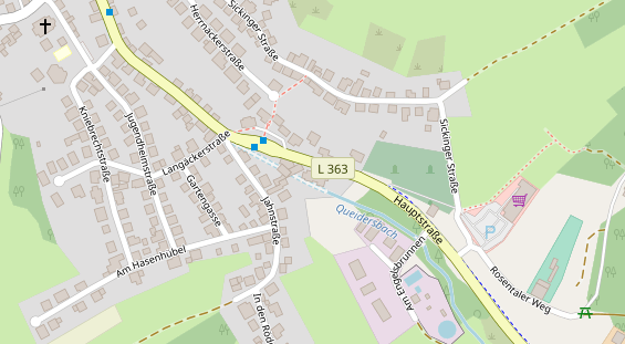 Wanderhotel auf Satellitenbild