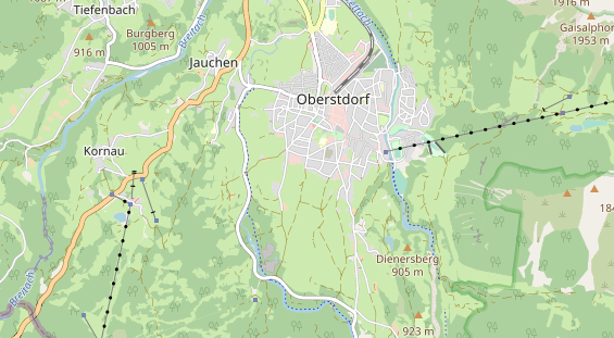 Wanderhotel auf Karte