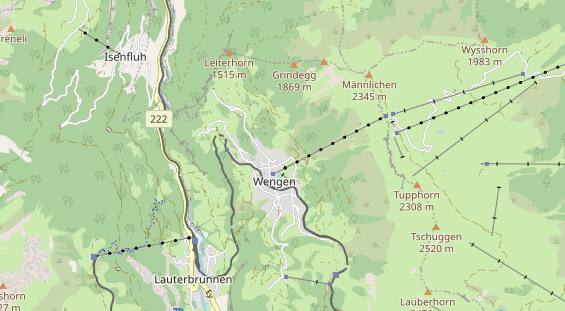 Wanderhotel auf Karte