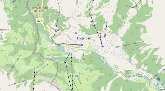 Wanderhotel auf Karte