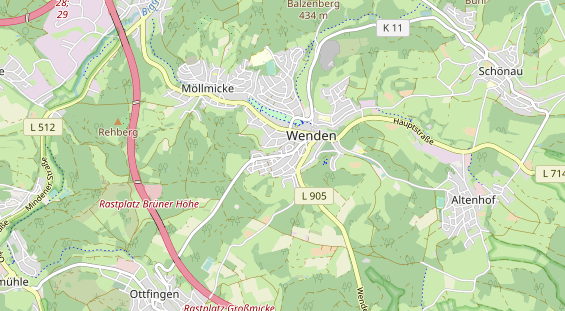 Wanderhotel auf Karte