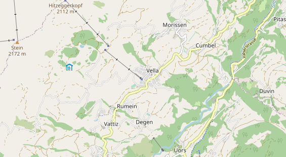 Wanderhotel auf Karte