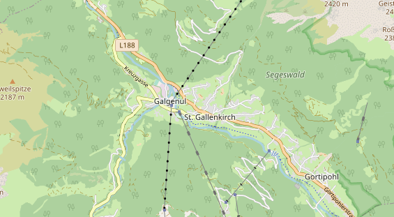 Wanderhotel auf Karte