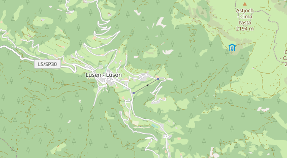 Wanderhotel auf Karte