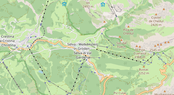 Wanderhotel auf Karte