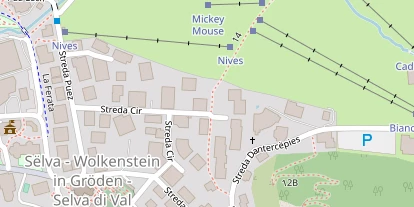 Wanderhotel auf Satellitenbild