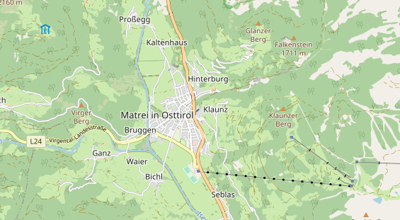 Wanderhotel auf Karte