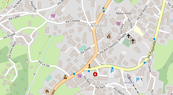 Wanderhotel auf Satellitenbild