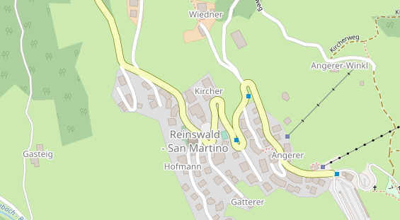 Wanderhotel auf Satellitenbild