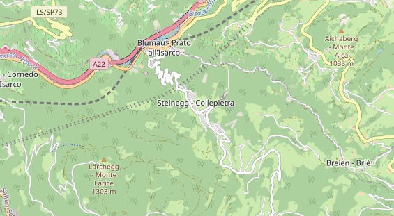 Wanderhotel auf Karte