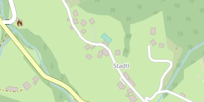 Wanderhotel auf Satellitenbild