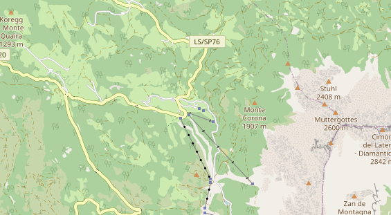 Wanderhotel auf Karte