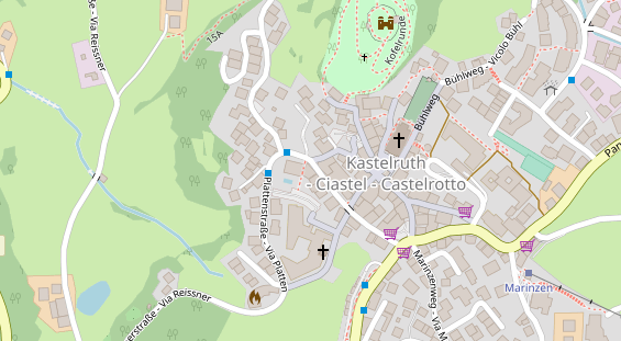 Wanderhotel auf Satellitenbild