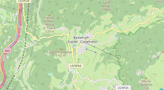 Wanderhotel auf Karte