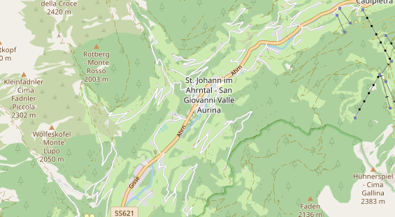 Wanderhotel auf Karte