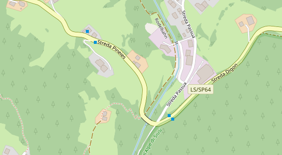 Wanderhotel auf Satellitenbild