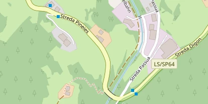 Wanderhotel auf Satellitenbild