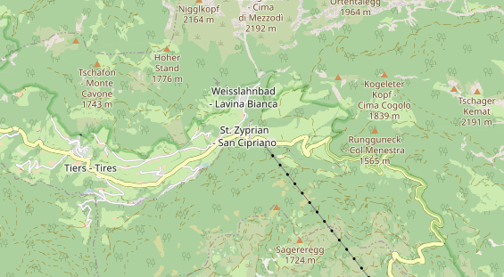 Wanderhotel auf Karte