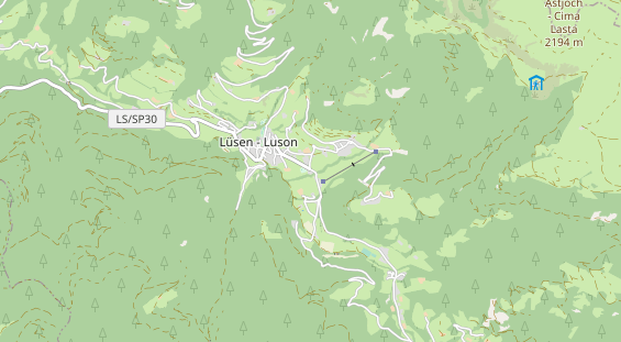 Wanderhotel auf Karte