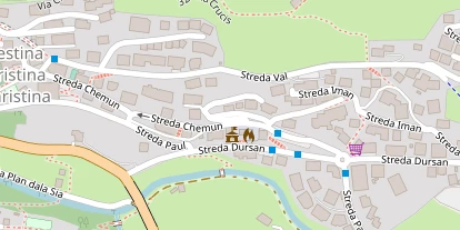 Wanderhotel auf Satellitenbild