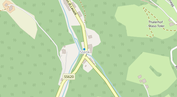 Wanderhotel auf Satellitenbild