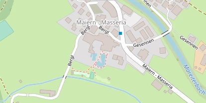 Wanderhotel auf Satellitenbild