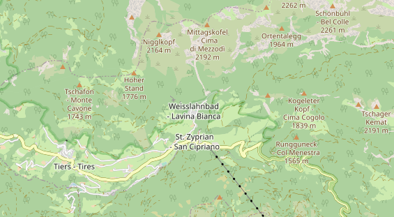 Wanderhotel auf Karte