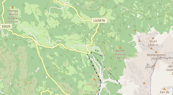 Wanderhotel auf Karte