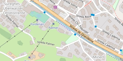 Wanderhotel auf Satellitenbild