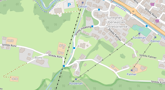 Wanderhotel auf Satellitenbild