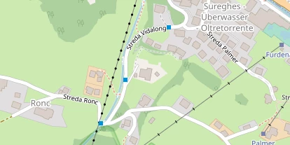 Wanderhotel auf Satellitenbild