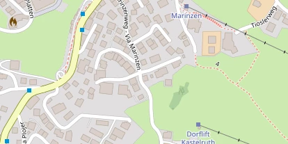 Wanderhotel auf Satellitenbild