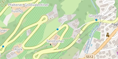 Wanderhotel auf Satellitenbild