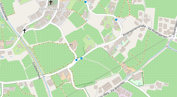 Wanderhotel auf Satellitenbild