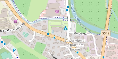 Wanderhotel auf Satellitenbild