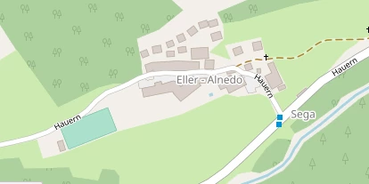 Wanderhotel auf Satellitenbild