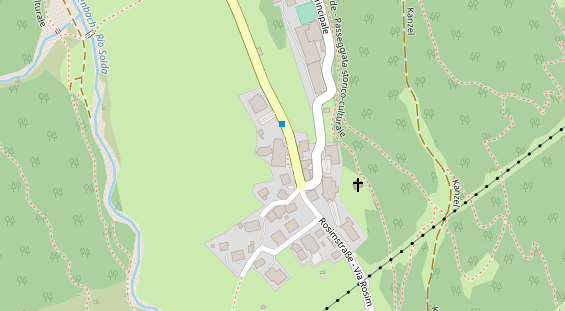 Wanderhotel auf Satellitenbild