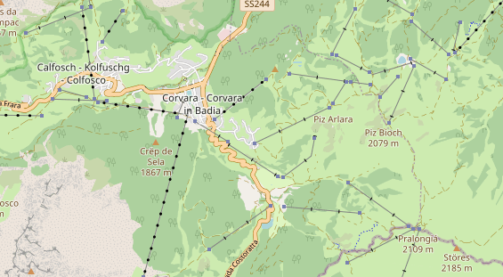 Wanderhotel auf Karte