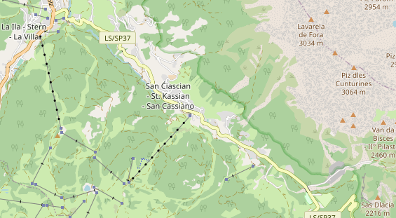 Wanderhotel auf Karte