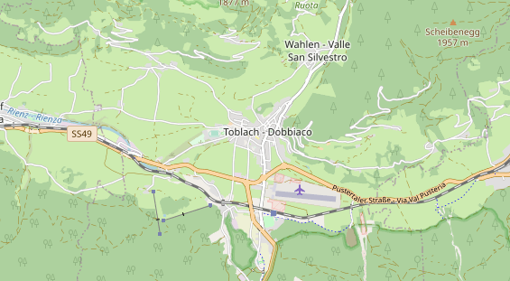 Wanderhotel auf Karte