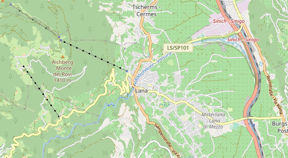 Wanderhotel auf Karte