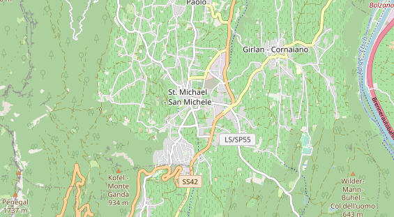 Wanderhotel auf Karte